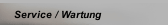 Service / Wartung